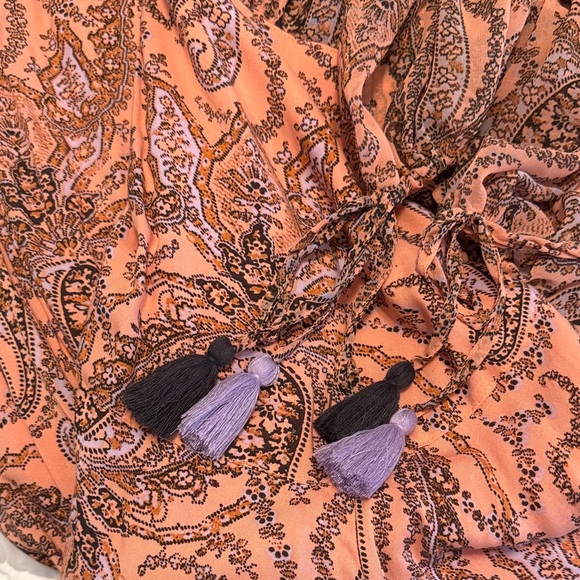 Free People Bohemian Coral Paisley Maxi Dress - Picture 3 of 4